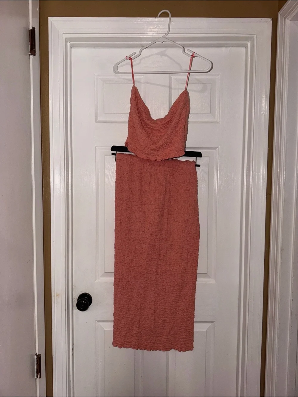 O'Neill Textured Two-Piece Dress Set in Dusty Coral